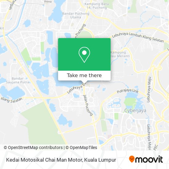 Peta Kedai Motosikal Chai Man Motor