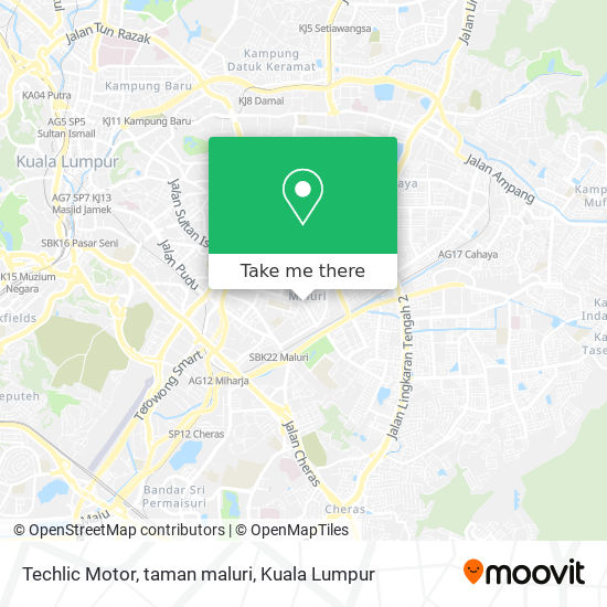 Techlic Motor, taman maluri map