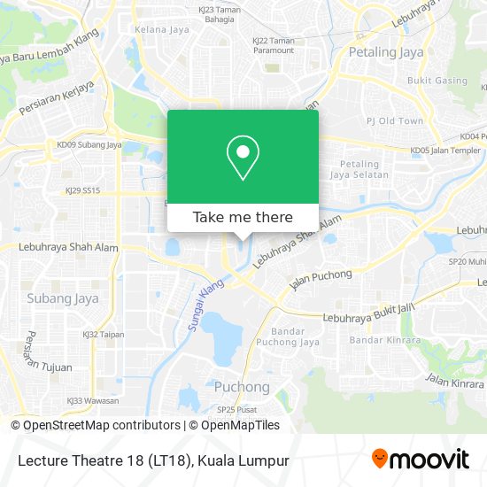 Lecture Theatre 18 (LT18) map