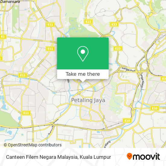 Peta Canteen Filem Negara Malaysia