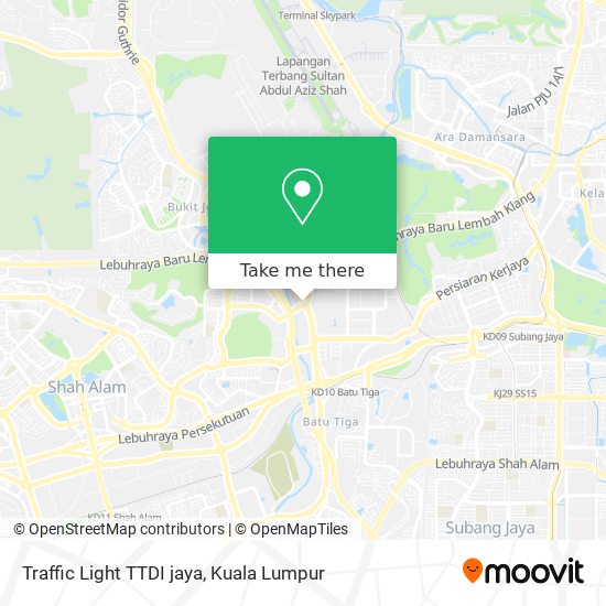 Traffic Light TTDI jaya map