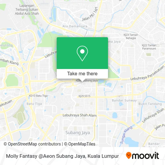 Molly Fantasy @Aeon Subang Jaya map