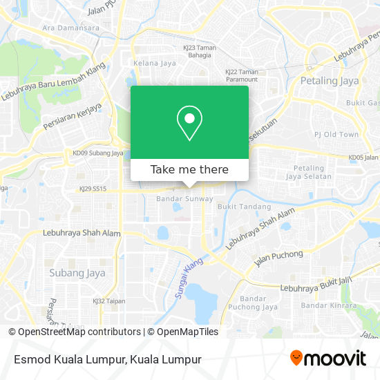 Esmod Kuala Lumpur map