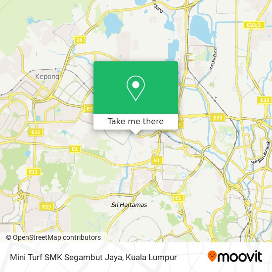 Mini Turf SMK Segambut Jaya map