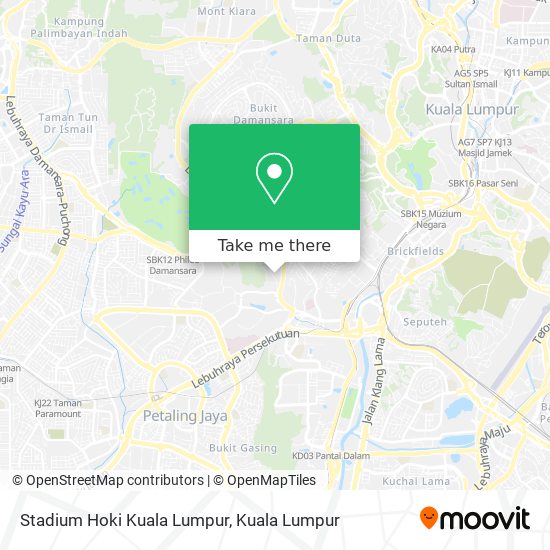Peta Stadium Hoki Kuala Lumpur
