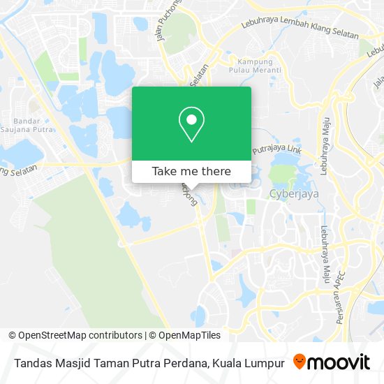 Peta Tandas Masjid Taman Putra Perdana