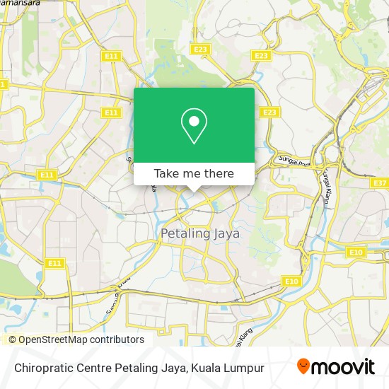 Chiropratic Centre Petaling Jaya map