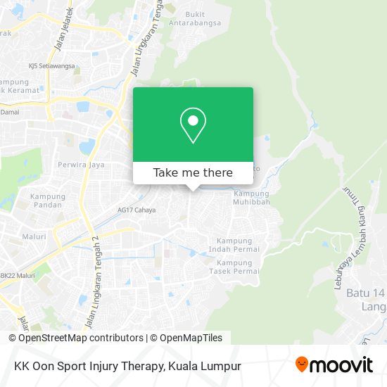 KK Oon Sport Injury Therapy map