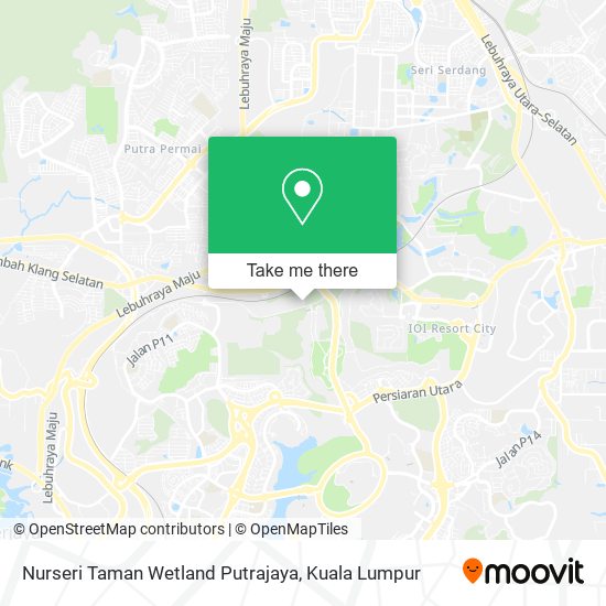 Peta Nurseri Taman Wetland Putrajaya