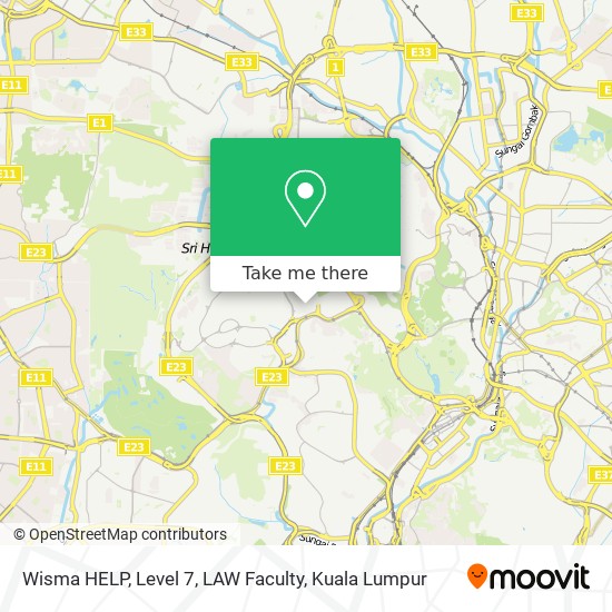Wisma HELP, Level 7, LAW Faculty map