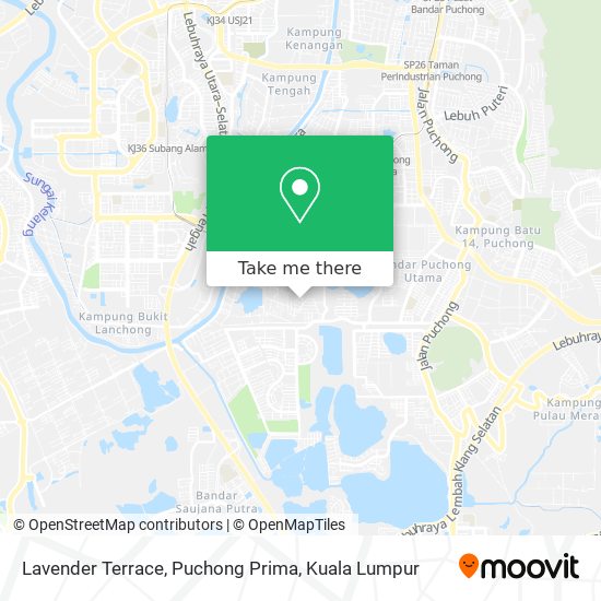 Lavender Terrace, Puchong Prima map