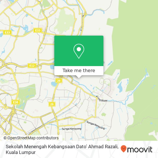 Peta Sekolah Menengah Kebangsaan Dato' Ahmad Razali