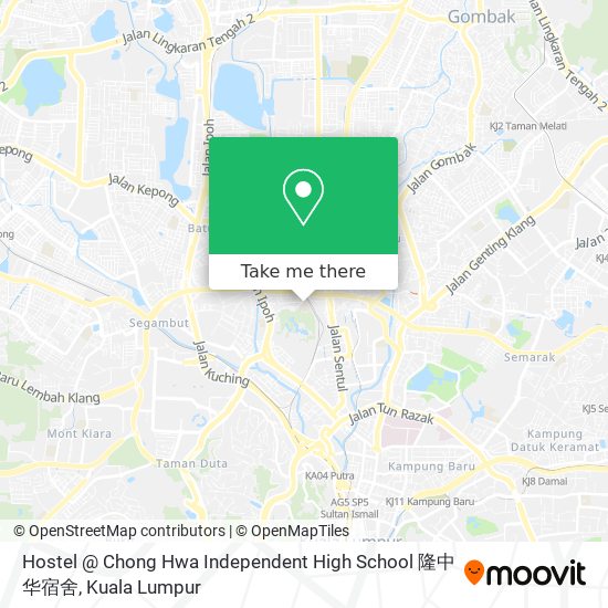 Hostel @ Chong Hwa Independent High School 隆中华宿舍 map