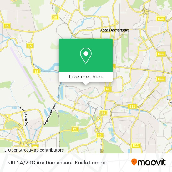 Peta PJU 1A/29C Ara Damansara