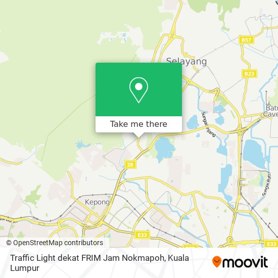 Traffic Light dekat FRIM Jam Nokmapoh map