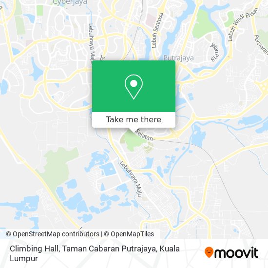 Climbing Hall, Taman Cabaran Putrajaya map