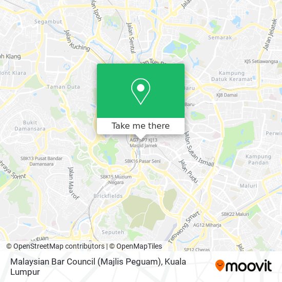 Malaysian Bar Council (Majlis Peguam) map