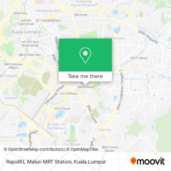 RapidKL Maluri MRT Station map