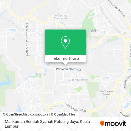 Peta Mahkamah Rendah Syariah Petaling Jaya