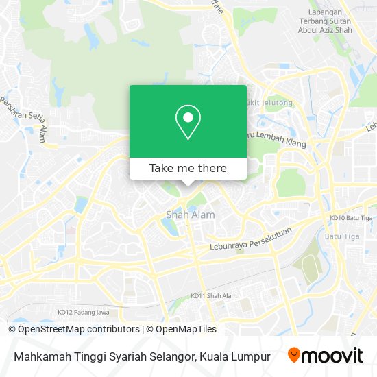 Mahkamah Tinggi Syariah Selangor map