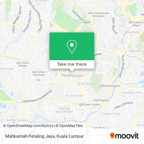 Mahkamah Petaling Jaya map