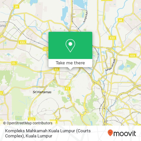 Peta Kompleks Mahkamah Kuala Lumpur (Courts Complex)