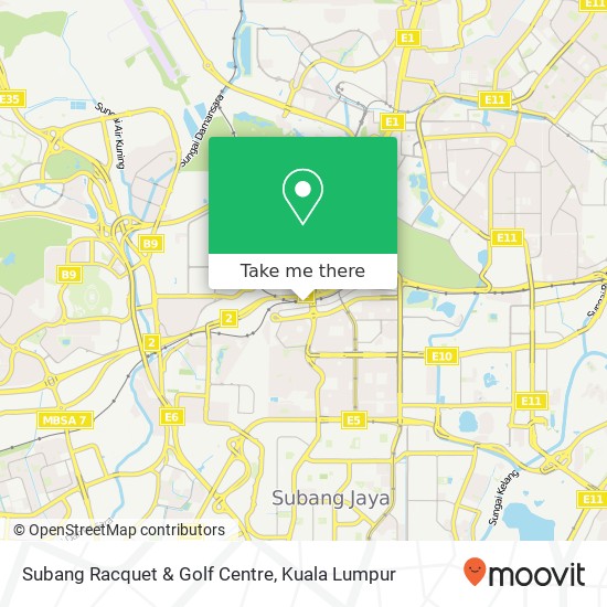 Subang Racquet & Golf Centre map
