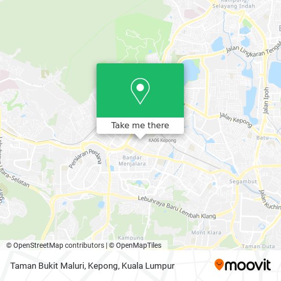 Peta Taman Bukit Maluri, Kepong