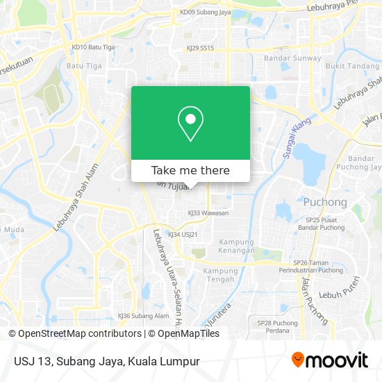 Peta USJ 13, Subang Jaya