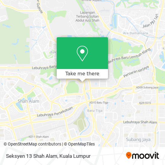 Seksyen 13 Shah Alam map