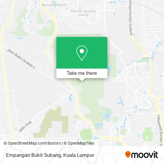 Empangan Bukit Subang map