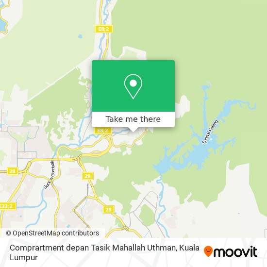 Comprartment depan Tasik Mahallah Uthman map