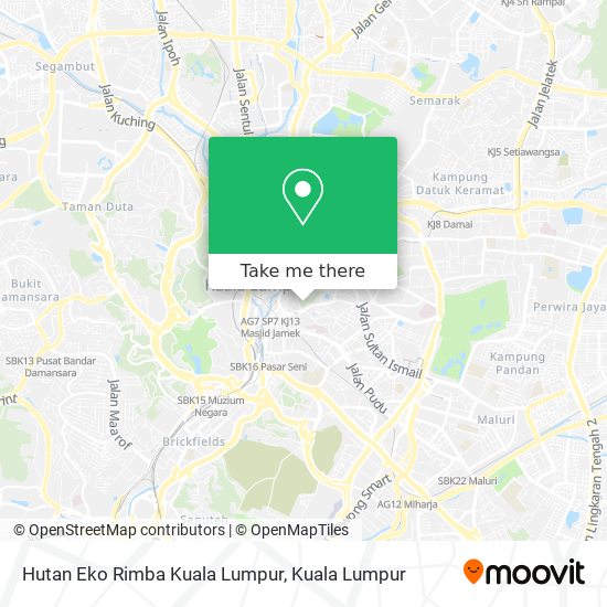 Peta Hutan Eko Rimba Kuala Lumpur