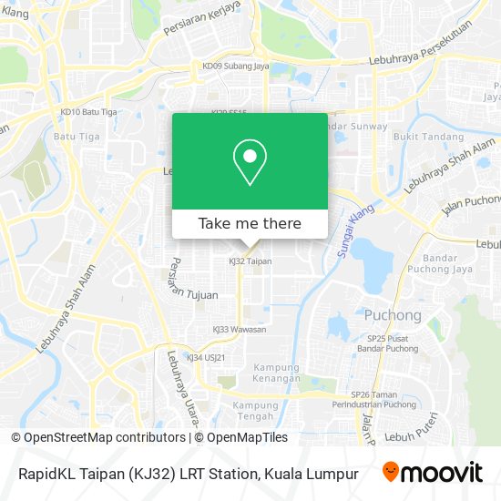 Peta RapidKL Taipan (KJ32) LRT Station