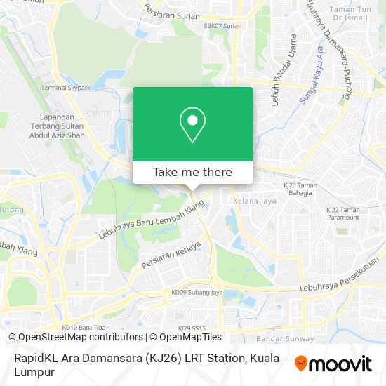 Peta RapidKL Ara Damansara (KJ26) LRT Station
