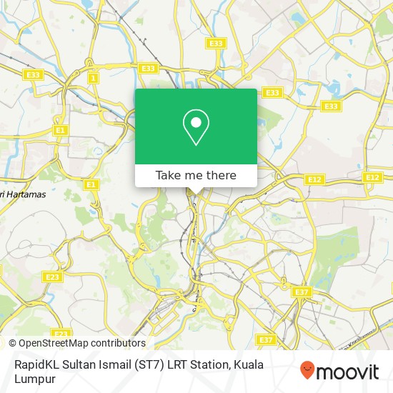 RapidKL Sultan Ismail (ST7) LRT Station map