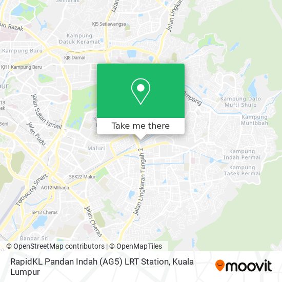 Peta RapidKL Pandan Indah (AG5) LRT Station