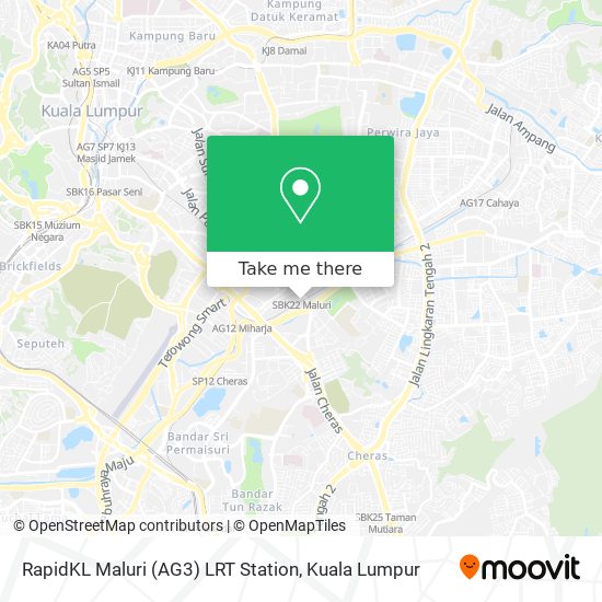 RapidKL Maluri (AG3) LRT Station map