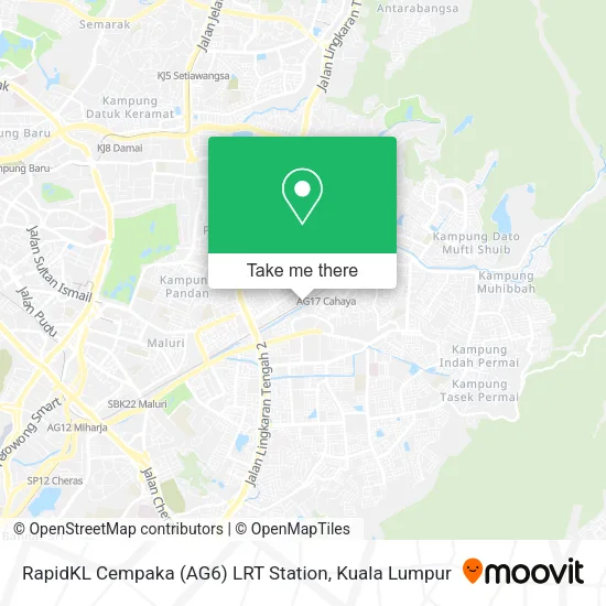 RapidKL Cempaka (AG6) LRT Station map