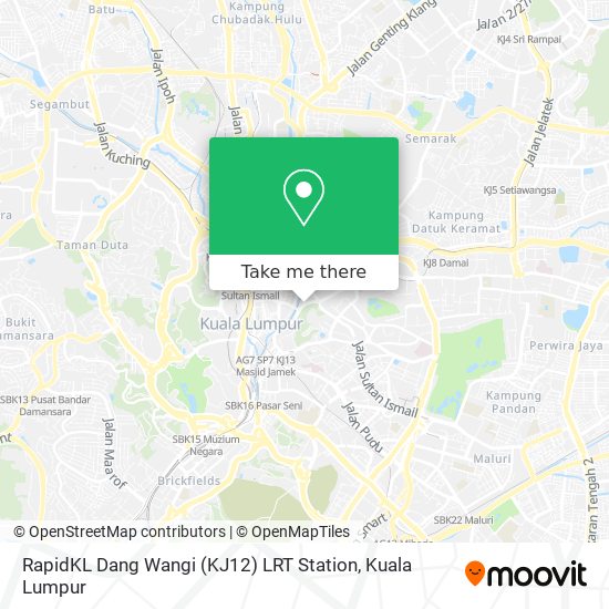 RapidKL Dang Wangi (KJ12) LRT Station map