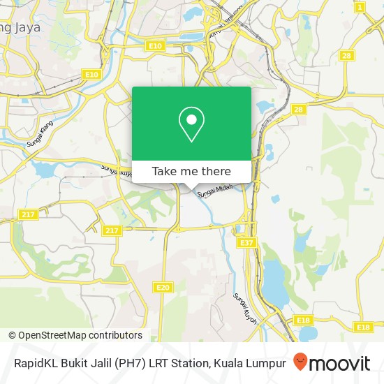 Peta RapidKL Bukit Jalil (PH7) LRT Station