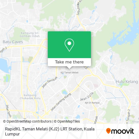 RapidKL Taman Melati (KJ2) LRT Station map