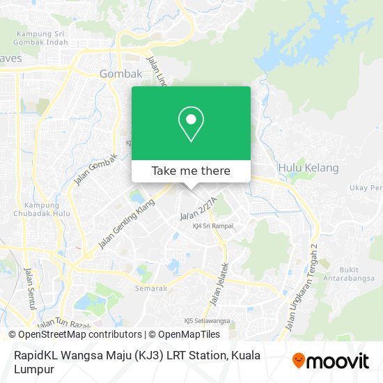 Peta RapidKL Wangsa Maju (KJ3) LRT Station