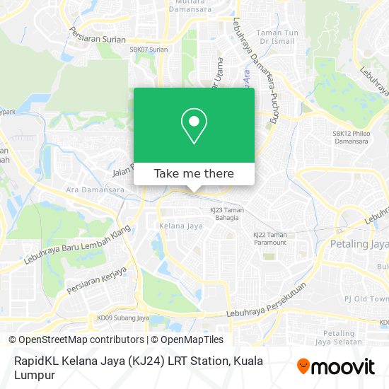 RapidKL Kelana Jaya (KJ24) LRT Station map