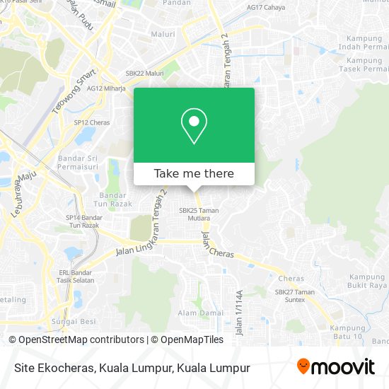 Site Ekocheras, Kuala Lumpur map