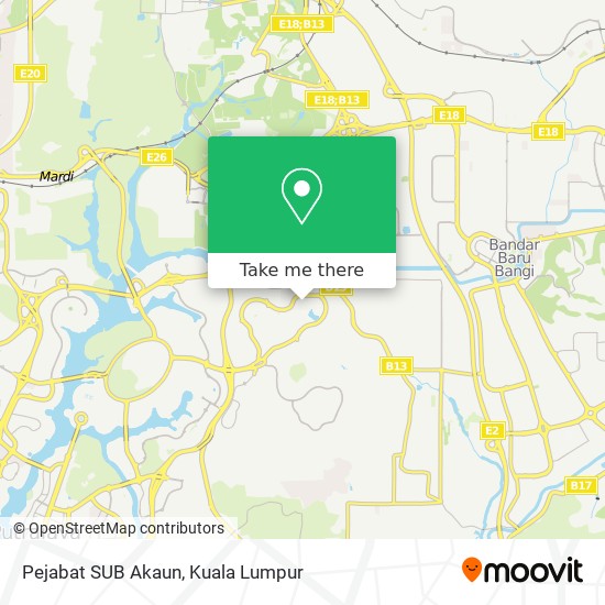 Pejabat SUB Akaun map