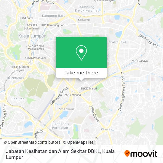 Jabatan Kesihatan dan Alam Sekitar DBKL map