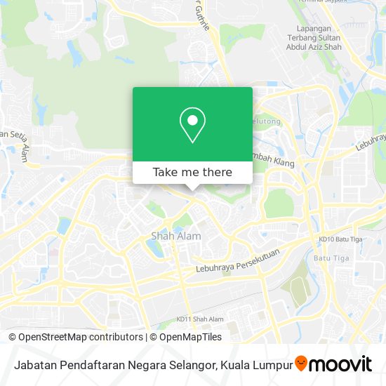 Jabatan Pendaftaran Negara Selangor map