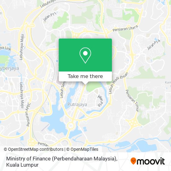 Ministry of Finance (Perbendaharaan Malaysia) map