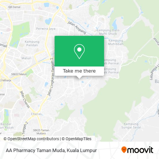 Peta AA Pharmacy Taman Muda